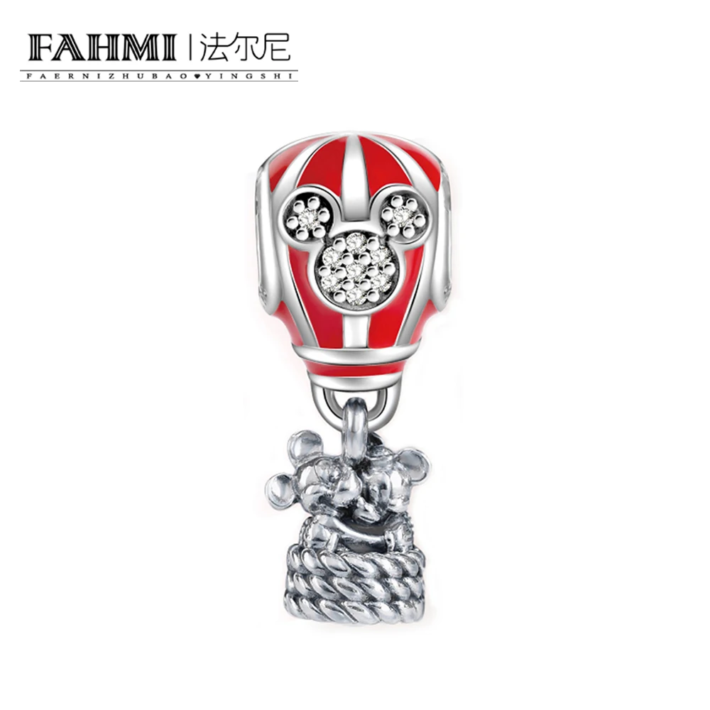 

FAHMI 100% 925 Sterling Silver New 1:1 True Love Balloon Charm Beaded 90th Anniversary Edition Fit DIY Bracelet Gift Making