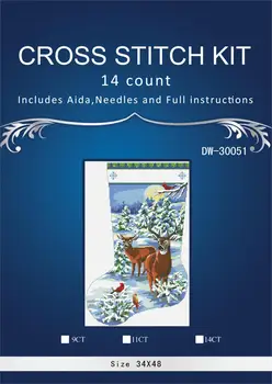 

Christmas Sock style Dimensions painting home Decor counted white canvas Cross Stitch kits14ct needlework Set3th