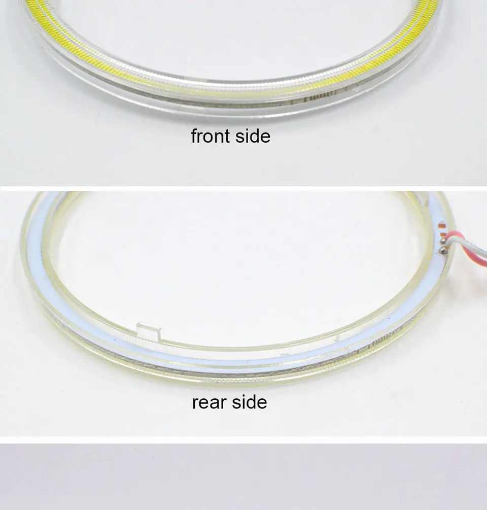 Cold White Car Angel Eye COB Light Circle Ring Headlight Lamp 12V Auto DRL Decoration Fog Lights Bulb 60CM-120CM 6000K (6)