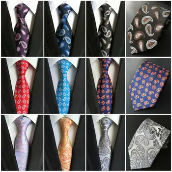 

Mens Classic 100% Silk Paisley Floral JACQUARD WOVEN Necktie Wedding Ties New HZTIE0196
