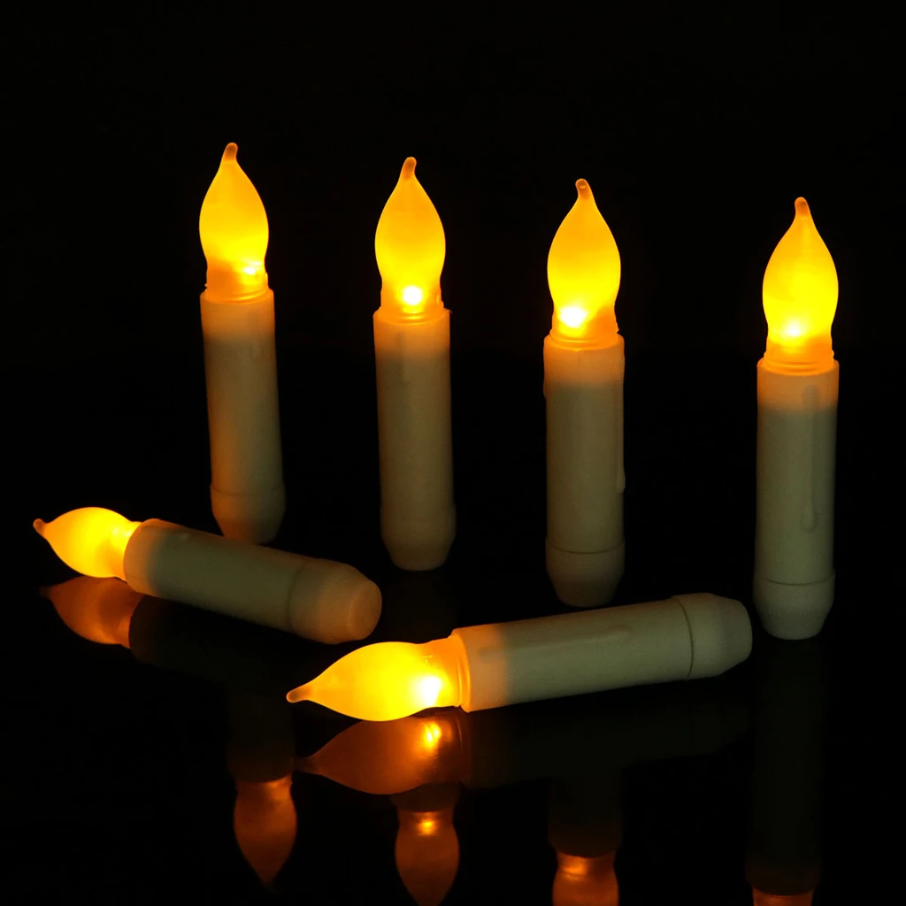 

LED Long Taper Pillar Candle for Wedding Birthday Party Holiday Decorations