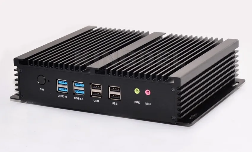 8G Оперативная память+ 256G SSD Fanless Intel Core i3 4010U Мини pc компьютер, 2 HDMI 2 Gigabit LAN 6 COM RS232 Wi-Fi, Windows 7/8/10 NC310