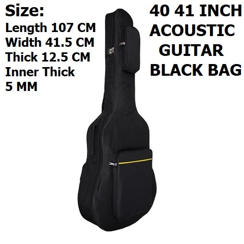 41 дюймов Сумка для акустической гитары водонепроницаемый 36 дюймов Дорожный Чехол для гитары 40 дюймов Сумка для фольклорной гитары 34 дюймов Чехол для гитары ремни - Цвет: Simple Black 41 Inch