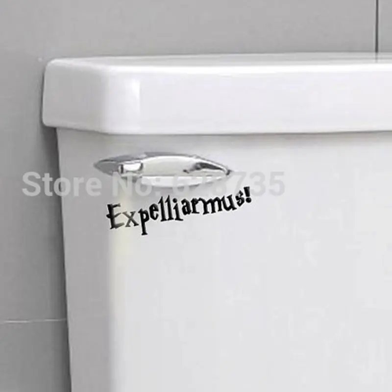 "Ministry of Magic This Way" Wall Decals Potter Quotes Vinyl Wall Sticker Home Toilet Seat Decor wall stickers,toilet stickers