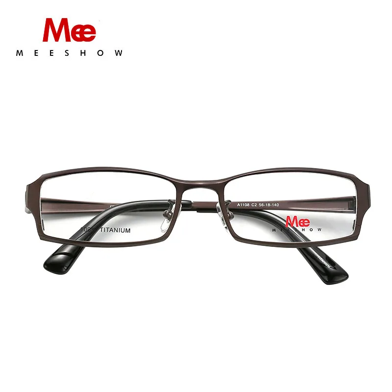 

2019 High Quality full rim optical Glasses 100% pure Titanium men optical frame custom Beta Titanium Eyeglasses with case A1108