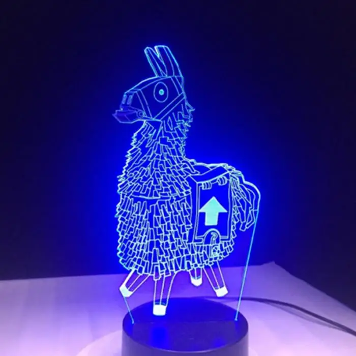 3D мультфильм животных ламы ночник 7 цветов светодиодный настольная лампа Главная украшение комнаты подарок TB распродажа