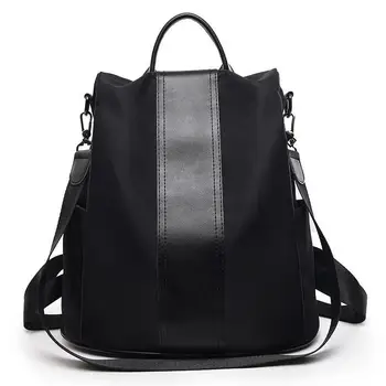 

Travel Bag Women's Leather Backpack Ladies School Bag Pu Leather Fashion Anti-theft Design Waterproof Large Capacity A409