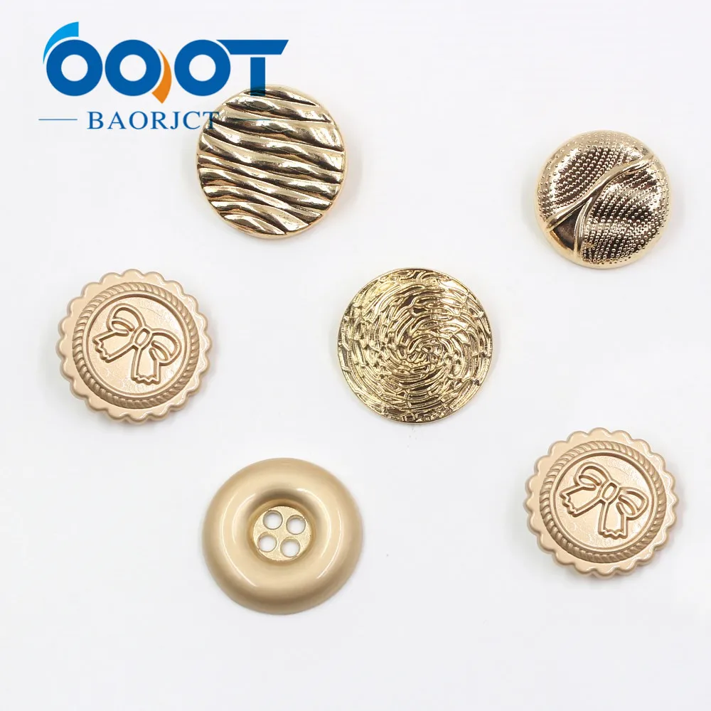 

OOOT BAORJCT A-19512-497,10pcs/Lot 25/22mm,High quality gold Metal Button,Art buttons clothing accessories DIY materials