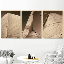 Sailboat Wall Art Canvas Painting Nordic Posters And Prints Scandinavian Landscape Wall Pictures For Living Room Home Decor