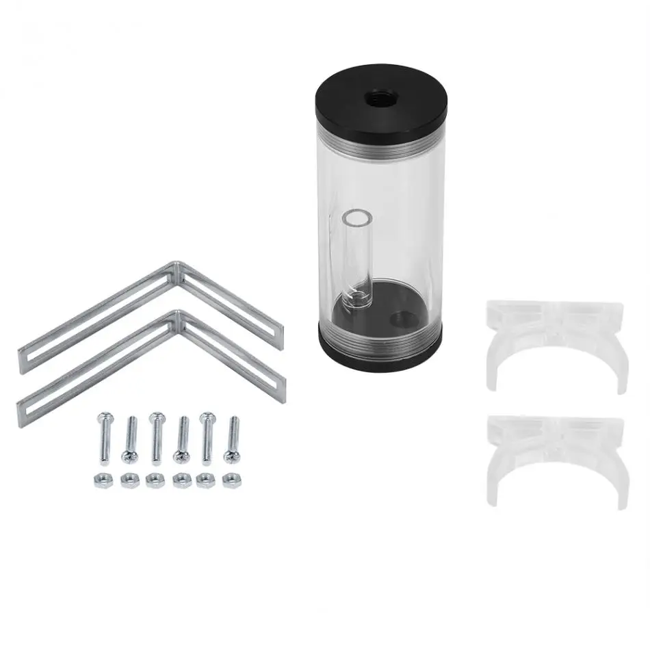 

PC Computer Liquid Water Cooling Ra/diator Acrylic Cylinder Water Reservoir Tank Kit PC Water Cooling Reservoir Tank 2017