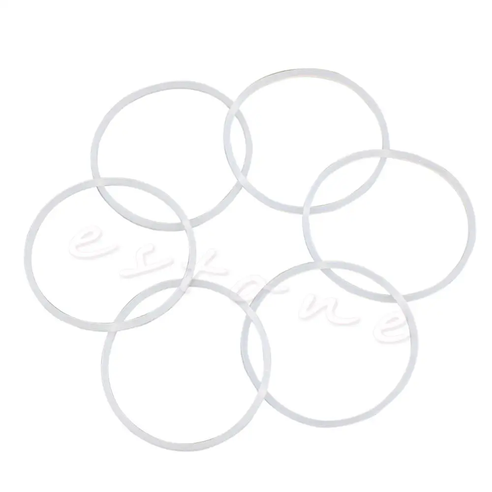 

6Pcs New Replacement Gaskets Rubber Seal Ring For Magic Bullet Flat/Cross Blade