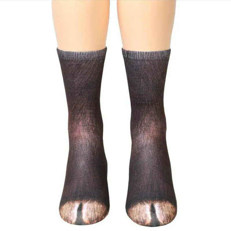 Новое поступление, новые стильные носки унисекс для взрослых, носки с рисунками животных и лап, Сублимированные носки для мужчин и женщин