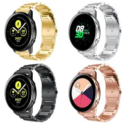 Стильный ремешок из нержавеющей стали для наручных часов для samsung Galaxy Watch Active