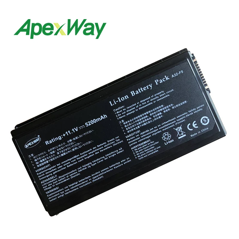 Apexway 6 cell Аккумулятор для ноутбука Asus a32 f5 a32-f5 a32 f5c F5 F5C F5GL F5M F5N F5R F5SL F5Sr F5V F5VI F5Z X50 X50C X50M X50N X50R