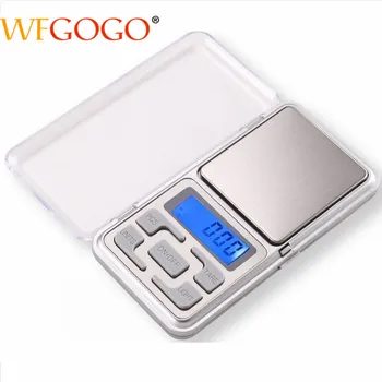 

WFGOGO Mini Electronic Portable Jewelry Scale pocket Scales Digital Scale display of jewelry with retail box 100g/200g/300g/500g