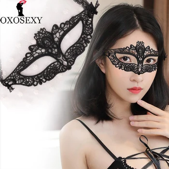 

9 Style Bandage Black White Women Party Queen Sexy Lace Mask Black Eye Mask Uniform Erotic Sexy Lingerie Ladies Mask 027