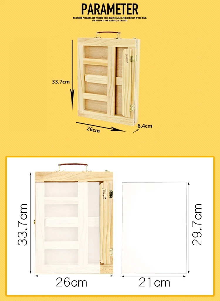 Деревянный стол мольберты для Краски ing художник дети ящик Портативный рабочего ноутбука Аксессуары Чемодан Краски оборудования товары