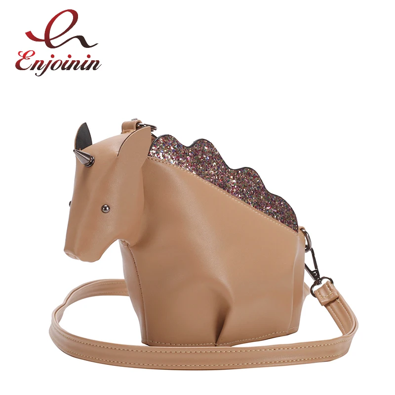

Fashion Unicorn Design Sequins Stitching Pu Leather Casual Ladies Shoulder Bag Handbag Crossbdoy Mini Messenger Bag For Women