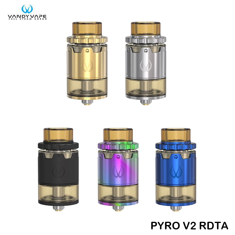 

Original Vandy Vape PYRO V2 RDTA Atomizer 2ml/4ml Tank Fit for Electronic Cigarette Box Mod Vape