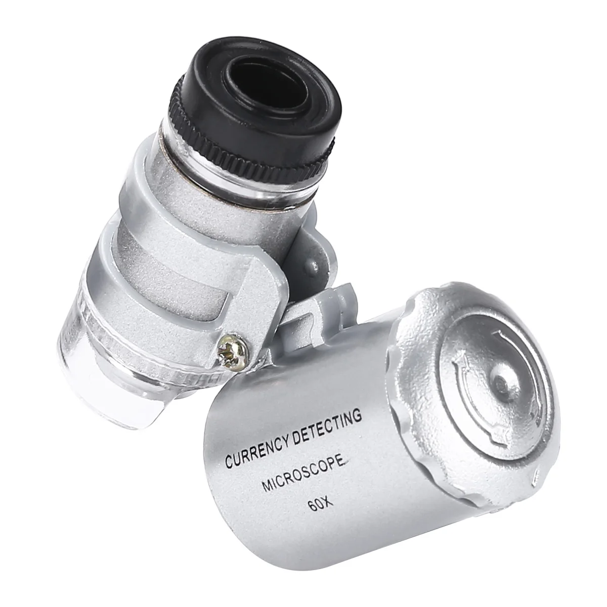 New Pocket Microscope Magnifier LED UV Jewellery Glass 60x Magnifier Jeweller Loupe Printing Industry With LED White Light