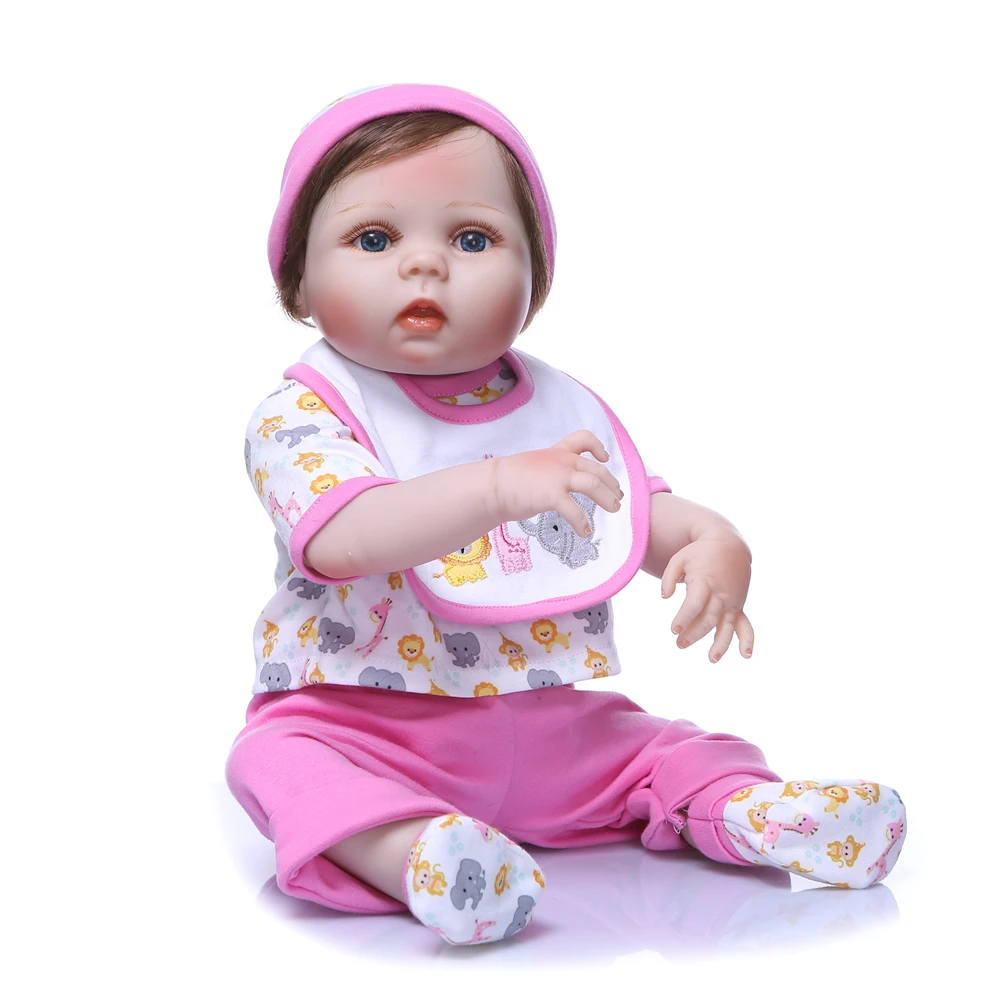 Npkколлекция 22 дюйма силиконовая кукла reborn baby doll Bonecas Реалистичная кукла Reborn для всего тела виниловая кукла bebe reborn для девочек Подарки Игрушки