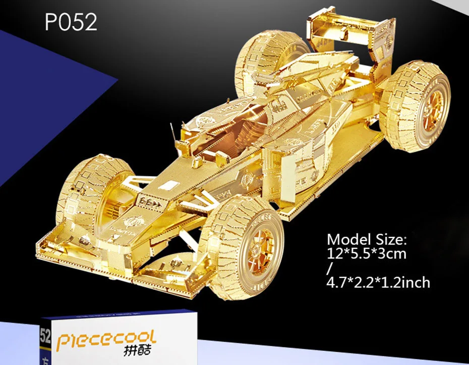Металлические 3D игрушки-головоломки DIY серии дорожного движения строительные наборы F1 гоночный автомобиль, мотоцикл, грузовик, модель корабля, пазлы для взрослых