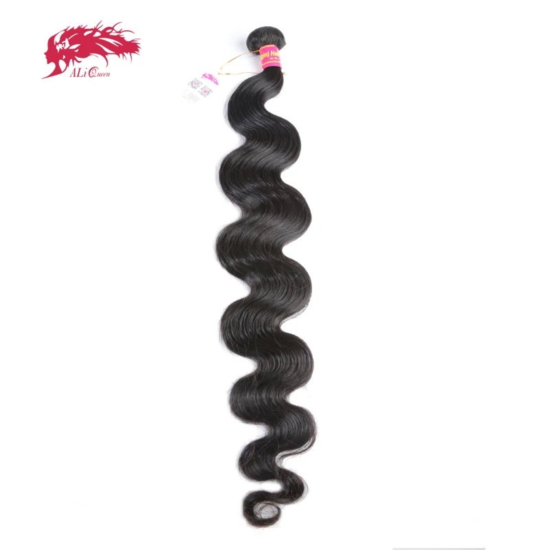 Ali queen hair Products P/9A натуральные бразильские волнистые волосы длиной 3"~ 34" натурального цвета с бесплатной доставкой