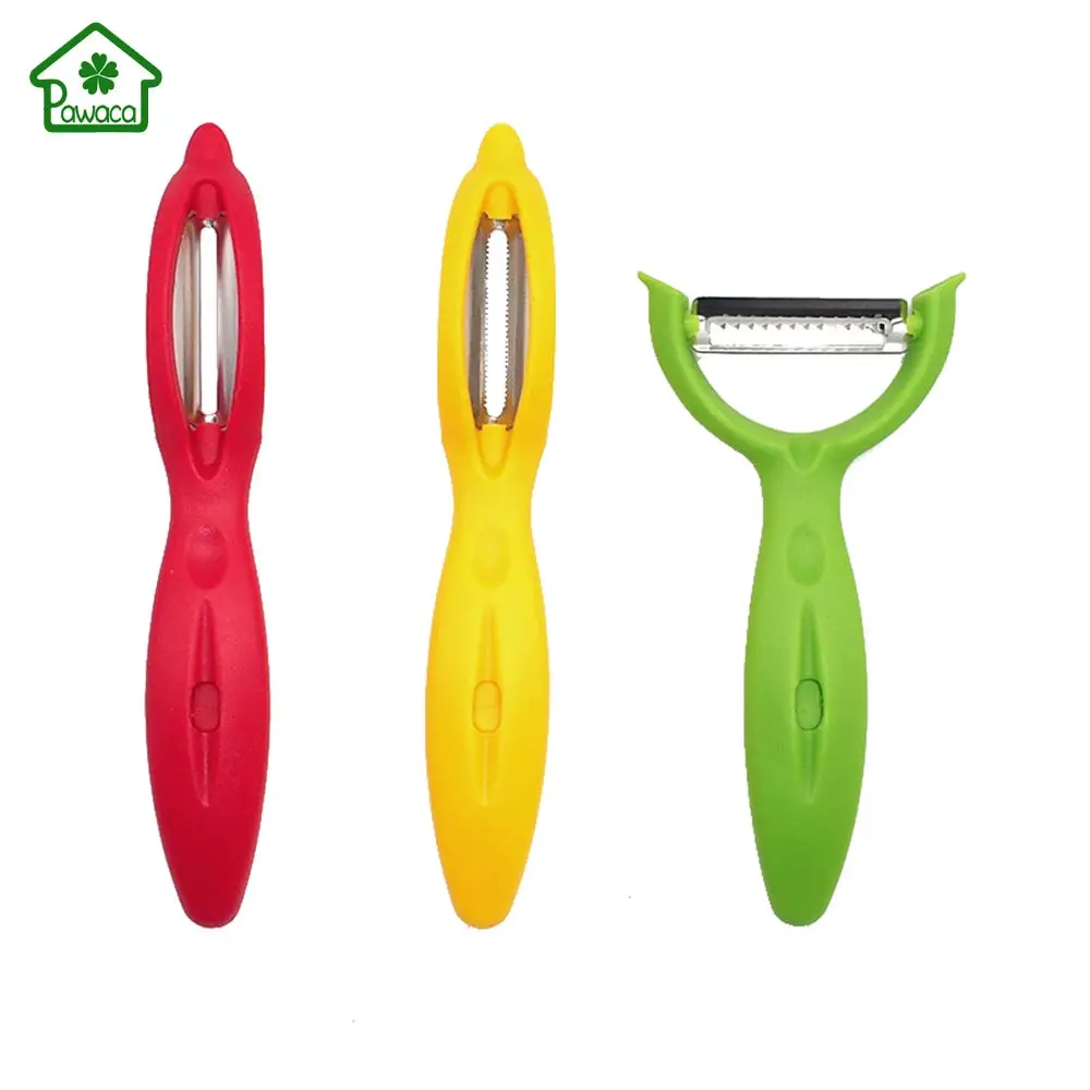 3Pcs Fruit Vegetable Peeler Set Stainless Steel Fruit Slicer Skin