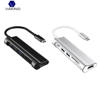 

NEW USB3.1 Type-C To USB3.0 2 Ports 4K Video HDMI SD/TF Card Reader Type-C Multiport Adapter USB HUB Splitter For MacBook