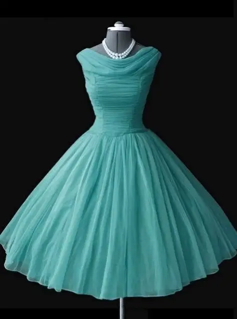 50s Wedding Dress Blue