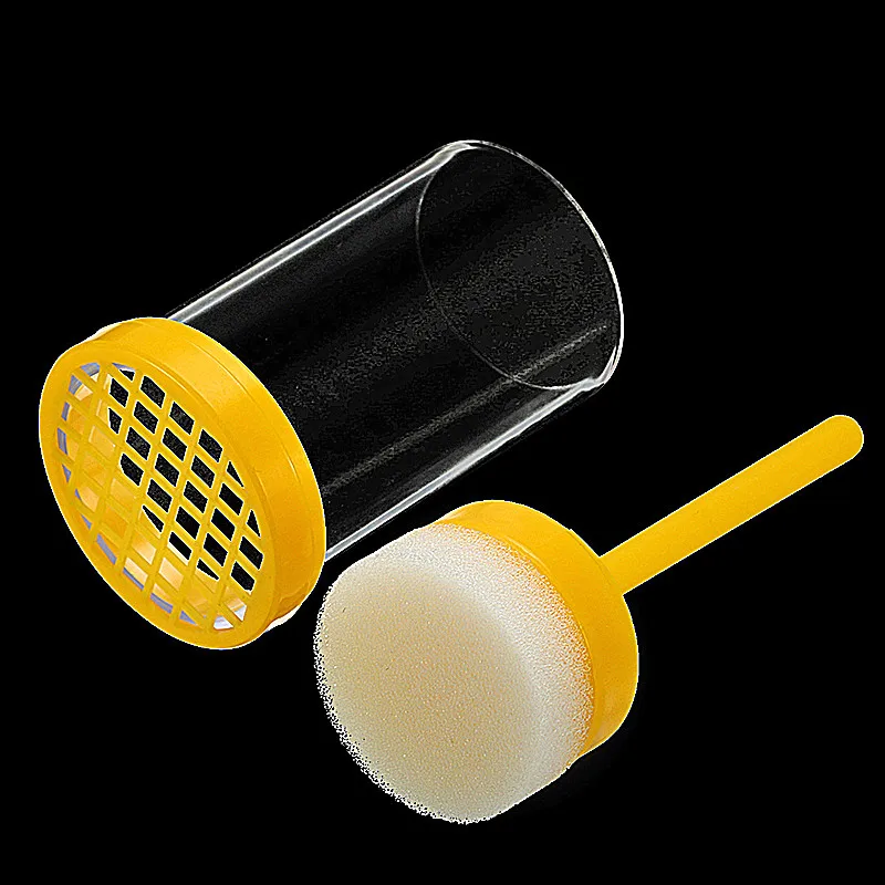 

Bee Marking Cage Plastic Bee Marking Bottle Queen Bee Marking Cage Marker Bottle w/ Plunger Beekeeping Equipment