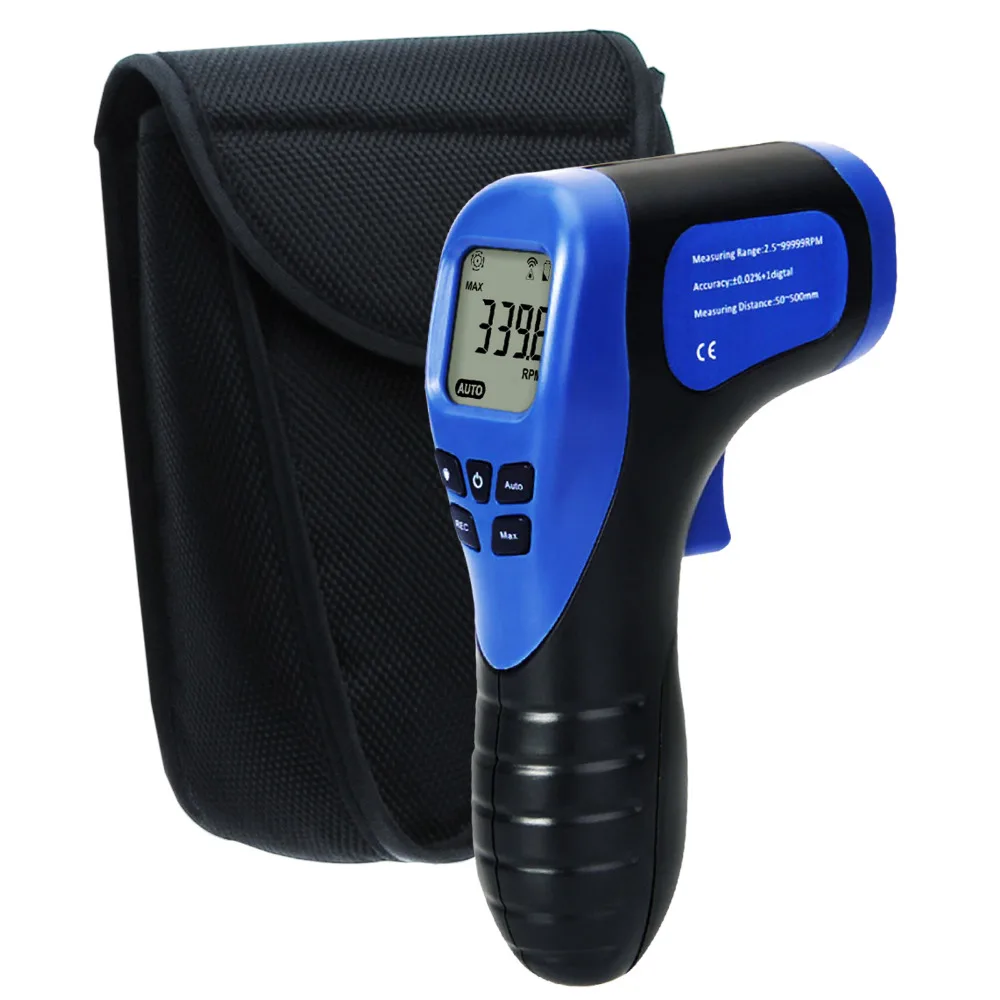 Non Contact Handheld Digital Laser Tachometer Rotational Speed