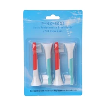 4 шт. детские головки для Sonicare Kids HX6034 замена электрической зубной щетки
