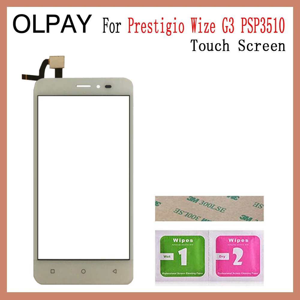 OLPAY 5," сенсорный экран для мобильного телефона Prestigio Wize G3 PSP3510 DUO Сенсорная панель стеклянная линза тачпад дигитайзер - Цвет: White No Tools