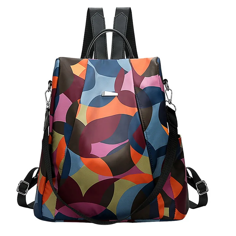 SHUJIN Sac A Dos Mochila рюкзак женский Оксфорд Многофункциональный рюкзак Противоугонный рюкзак для девочек-подростков школьный ранец - Цвет: FOLWER