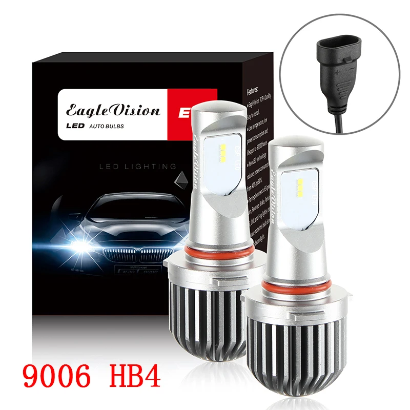 2 шт. DC 9-30 V IP67 Противотуманные фары Выделите COB 9006 HB4 6000 K Автомобильные фары лампы подходят для всех транспортных средств