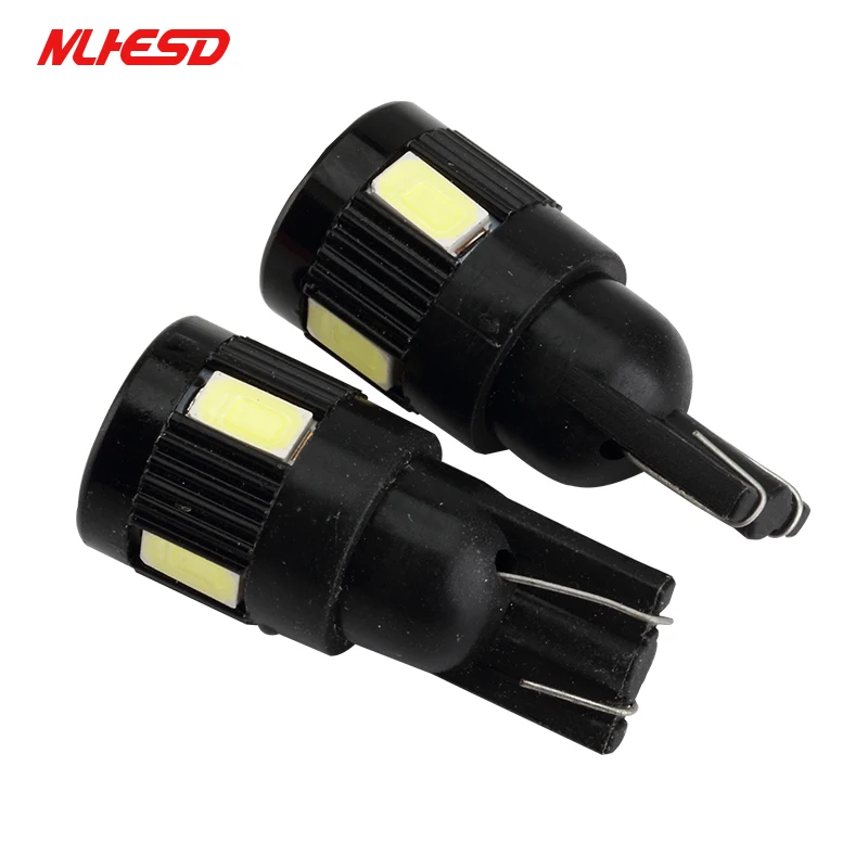 100x High power led car light t10 6smd 5630 5w5 DC 12-24V non-polar Aluminum Bulbs Side Marker Parking Lightn Width Lamp Led | Автомобили