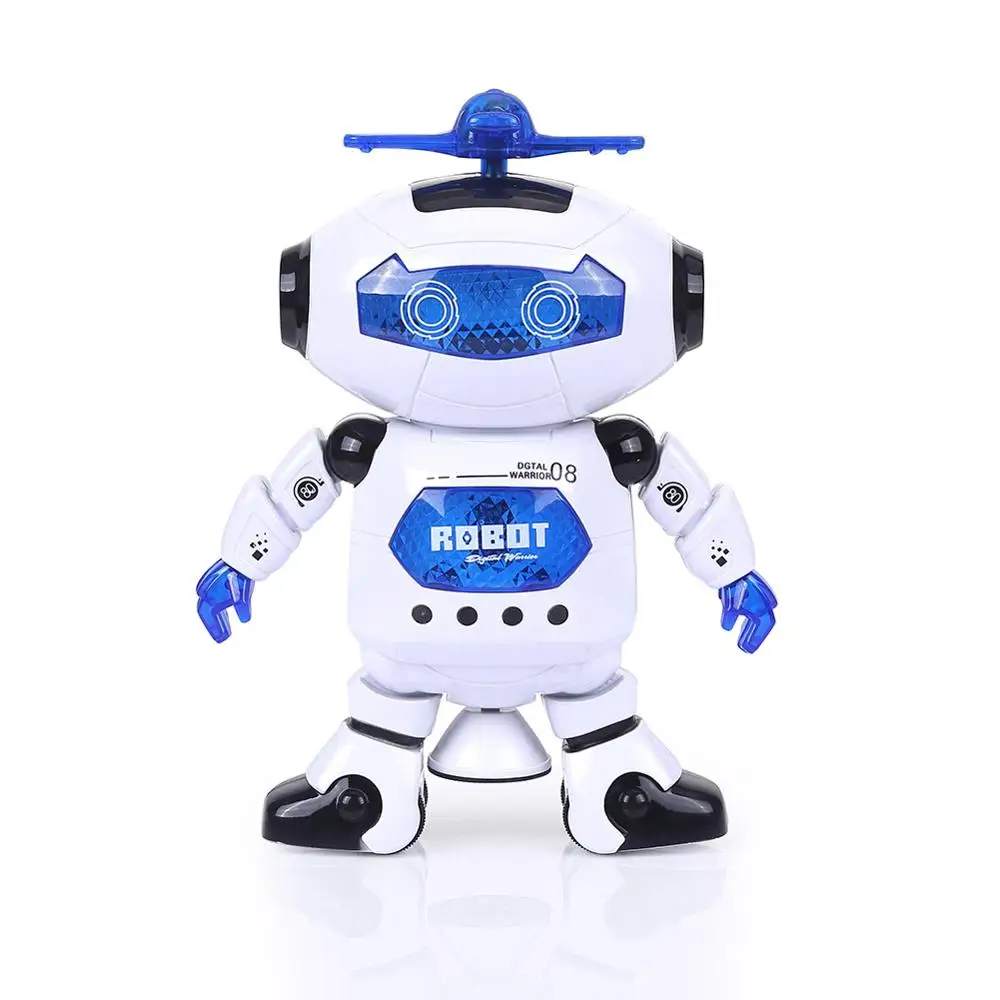 

Electronic Walking Dancing 360 Degree Rotable Robot Music Lightening Kids Toy