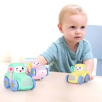 

1Pc Boys Girls Cute Toy Cars For Child Traffic car Q Meng Cartoon Inertia car Kids Toys Candy Random Color