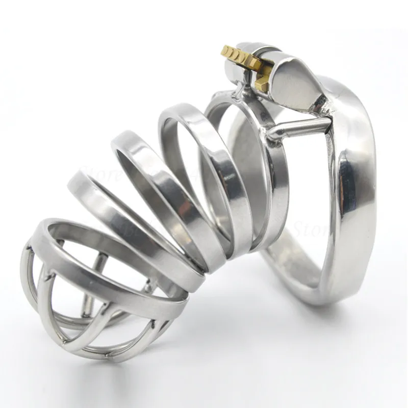 New Stainless Steel Stealth Lock Male Chastity Device,Penis Rings Cock Cage,Virginity Belt,Adult Game Sex Products For Man
