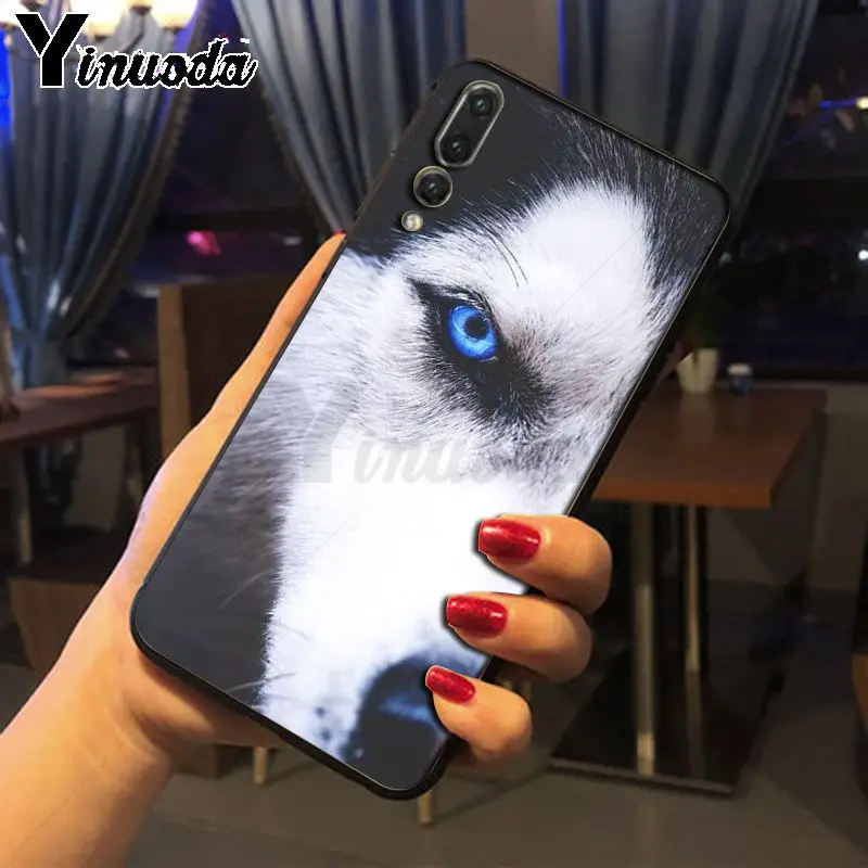 Yinuoda Husky dog черные мягкие Аксессуары для телефонов Чехол Huawei P20pro mate10lite p9 p10plus honor 8x 7A