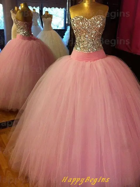 Pink Poofy Graduation Dresses