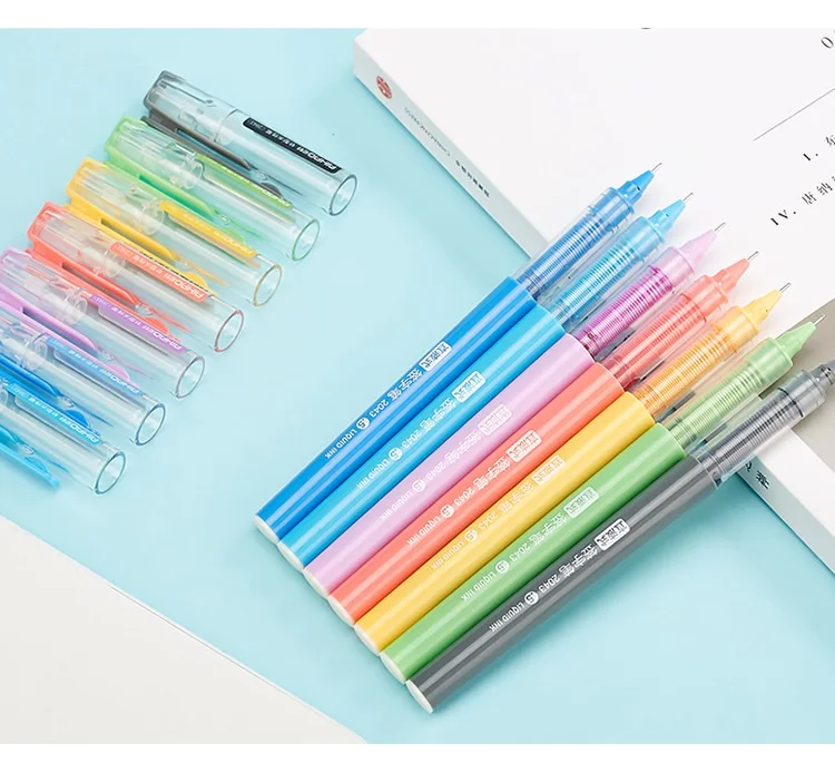 7 шт./лот гелевая ручка радужного цвета 0,5 мм шприц шариковые ручки офисные школьные принадлежности caneta colorida канцелярские принадлежности F663