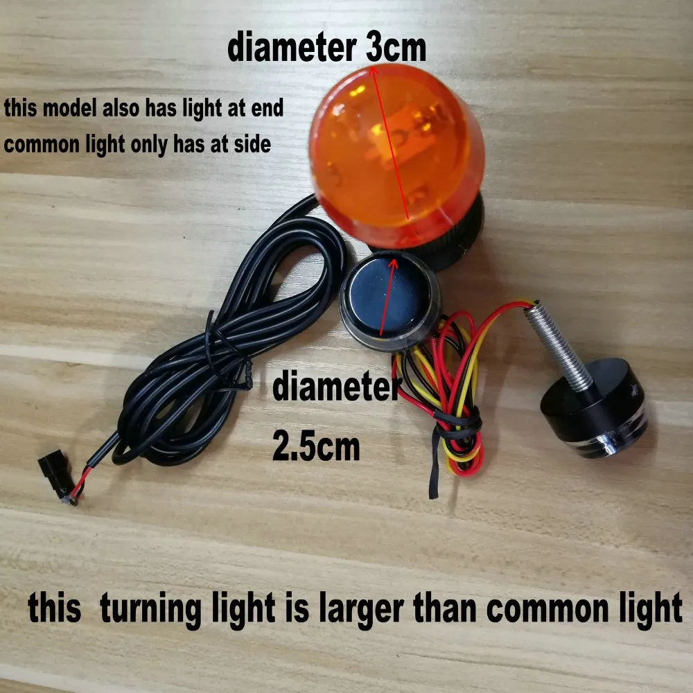 Top standard grips with turning light bicycle electric bike scooter MTB tricycle mobility parts handlebar no throttle 2