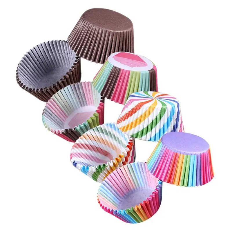 100pcs Aluminum Foil Muffin Cupcake Wrappers Cake Cup Wrap Wedding Party Decor