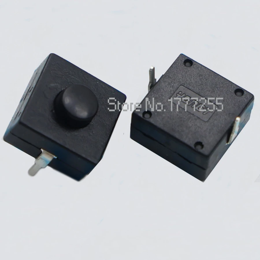 500pcs DC 30V 1A 2Pin Black Mini Push Button Switch for Electric Torch