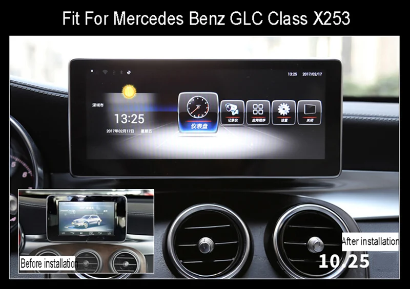 10,2" Android для Mercedes Benz MB GLC Class X253 C253 NTG gps навигация Радио мультимедийный плеер