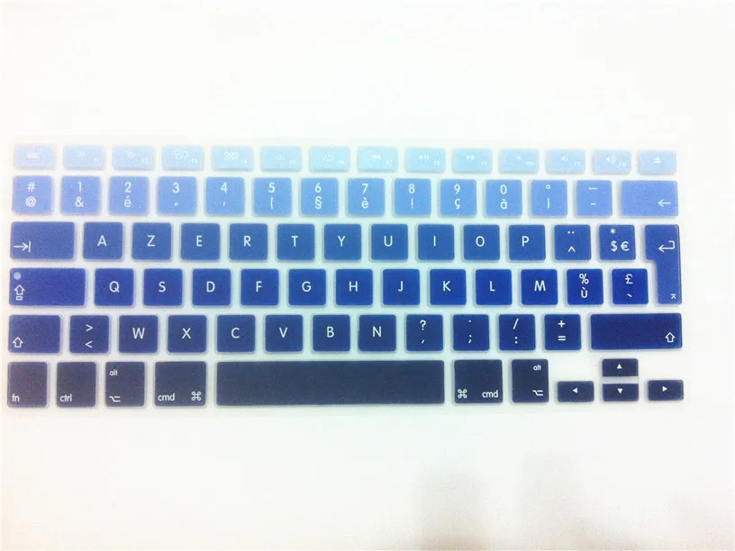

Gradient French AZERTY EU Silicone Keyboard Cover Skin sticker for MacBook Pro air 13" 15" 17"