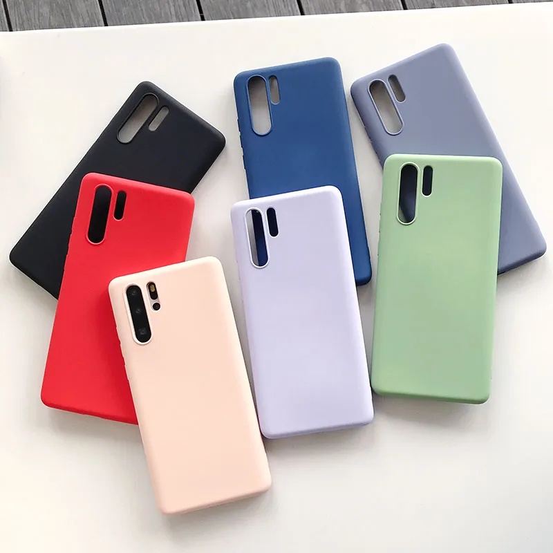 

Luxury Soft Back Matte Color Cases for Huawei P10 P20 Lite P30 Pro Case Shockproof TPU Silicone Cover Capa For Honor 10 Lite Box