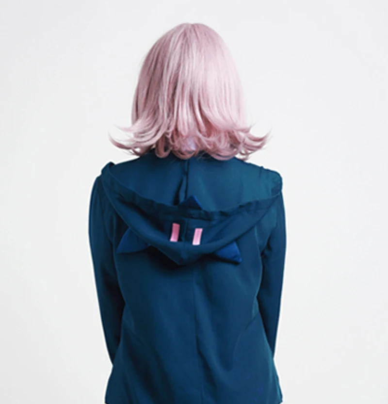 Высококачественный парик для косплея DanganRonpa Chiaki Nanami розовые термостойкие